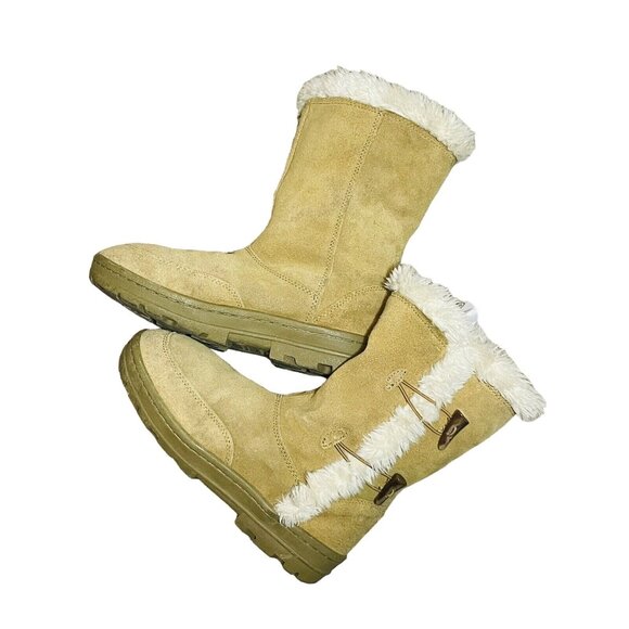 SONOMA Women's Mid Calf Boots Leather Suede Camel Tan Warm Aurora Sz 7.5 M - Picture 5 of 11